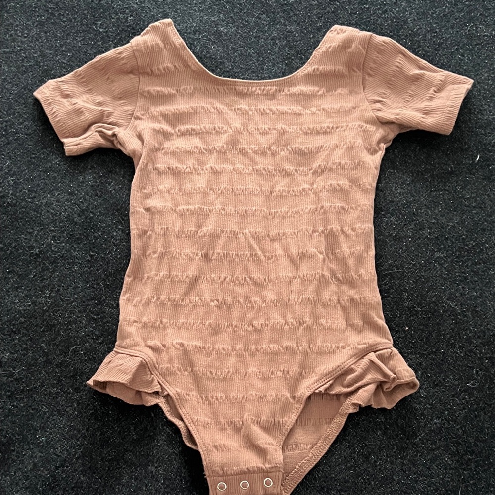 Rylee + Cru Brown Textured Kids Bodysuit
